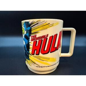 Vintage 1977 The Incredible Hulk Marvel Comics Deka NJ Plastic Cup Mug w/ Handle